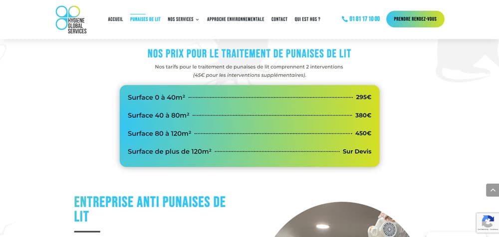 Site vitrine Hygiène Global Services